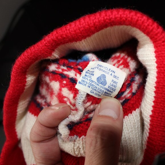 FREE*❤️infant newborn 0-6 months? winter hat toque beanie Murray Merkley vintage - Picture 6 of 6